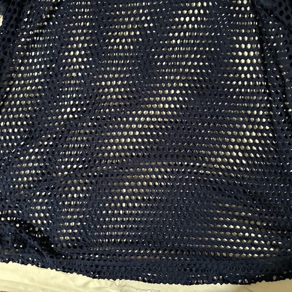 Bobeau Midnight Blue Eyelet Knit Top - Picture 6 of 12